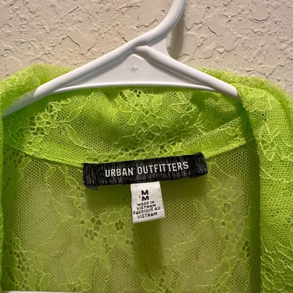 Urban Outfitters Lime Green Lace Cover-Up Dress - Picture 7 of 9